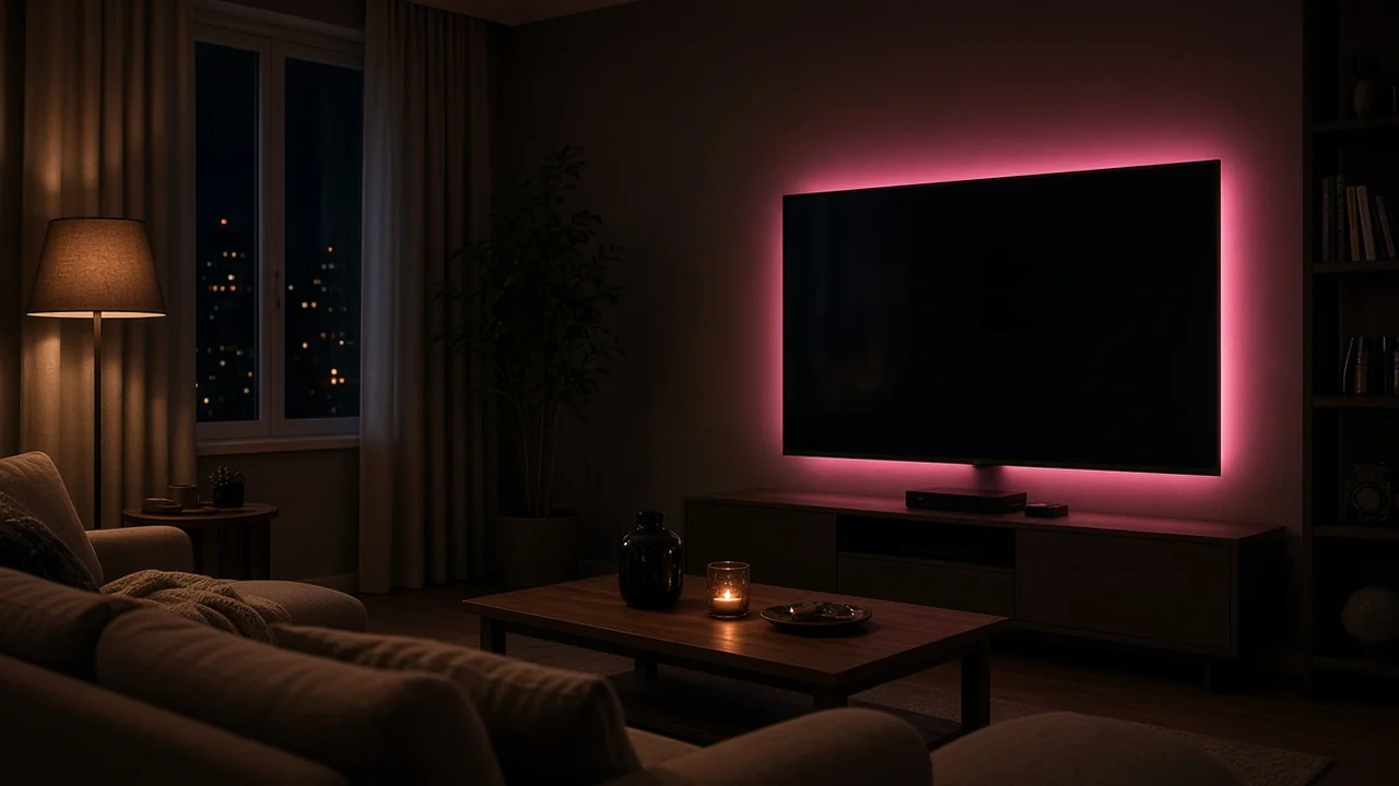 Fernseher mit softem Licht
